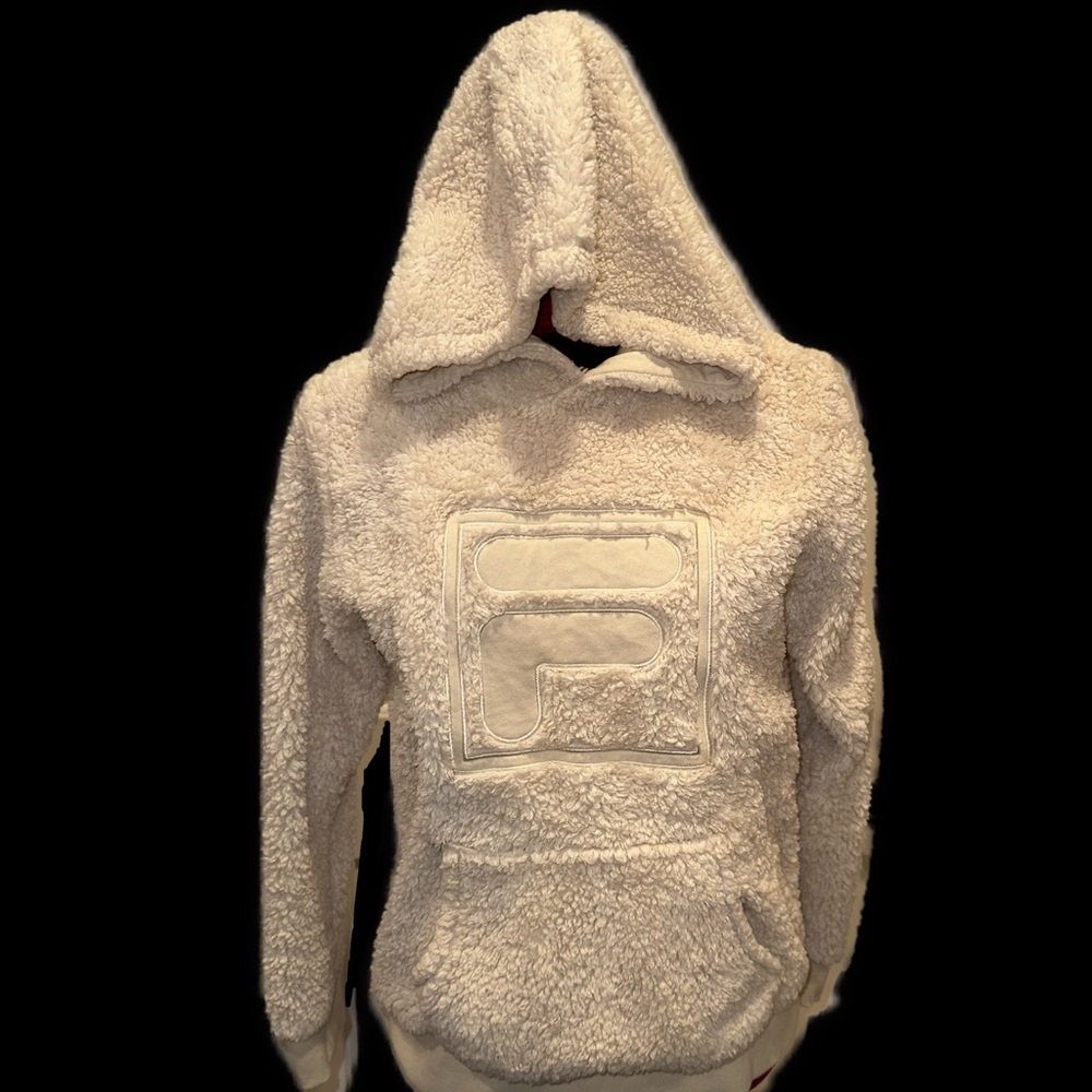 (Youth) FILA Cream Premium Sherpa Hoodie